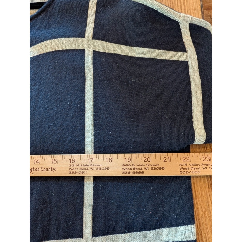 Barbour Womens Rothesay Knit Longline Cardigan Coatigan Sweater M Navy Tartan - Picture 8 of 9